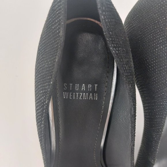 Stuart Weitzman Women's Black Pumps Almond Toe High Heels Size 7 M - Picture 3 of 16